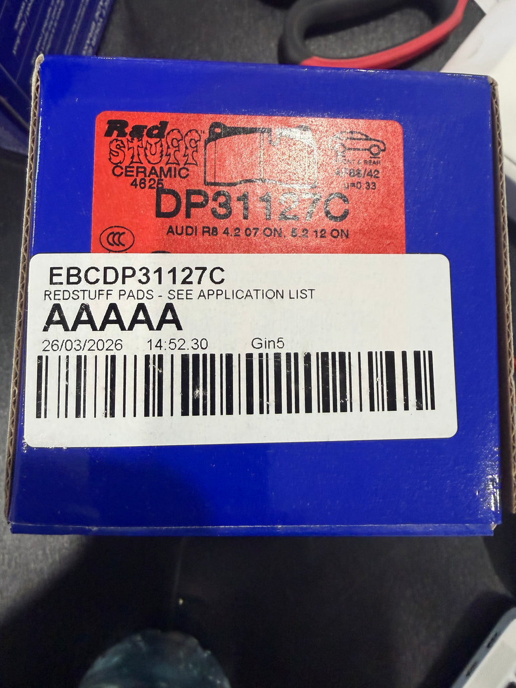 Pre LP Gallardo EBC Red Rear Brake Pads DP31127C