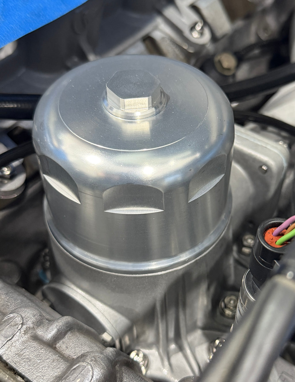 Pre LP Gallardo Billet Aluminum Oil Filter Cap Silver In Stock